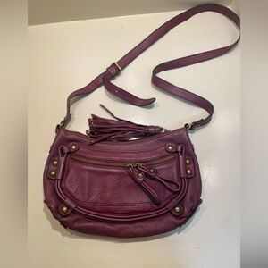 Hype Andy Purple Leather Crossbody Bag